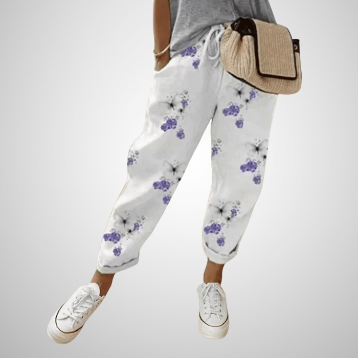 Zoé|Pantalon élégant en coton et lin