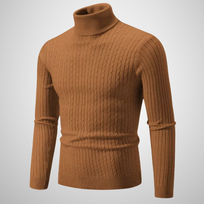Victor| Pull chaud en maille avec col roulé