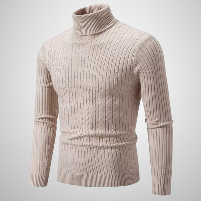 Victor| Pull chaud en maille avec col roulé