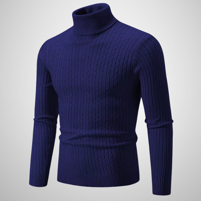 Victor| Pull chaud en maille avec col roulé