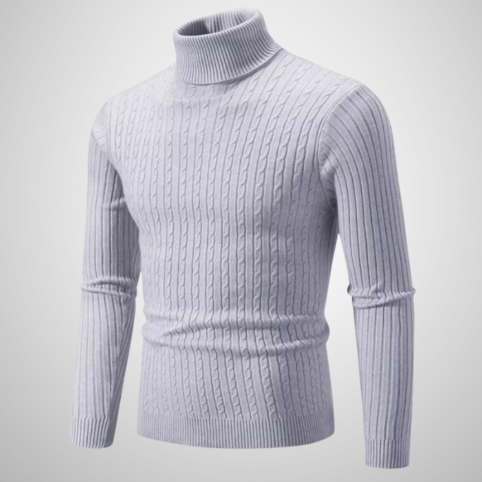 Victor| Pull chaud en maille avec col roulé