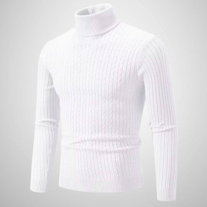 Victor| Pull chaud en maille avec col roulé
