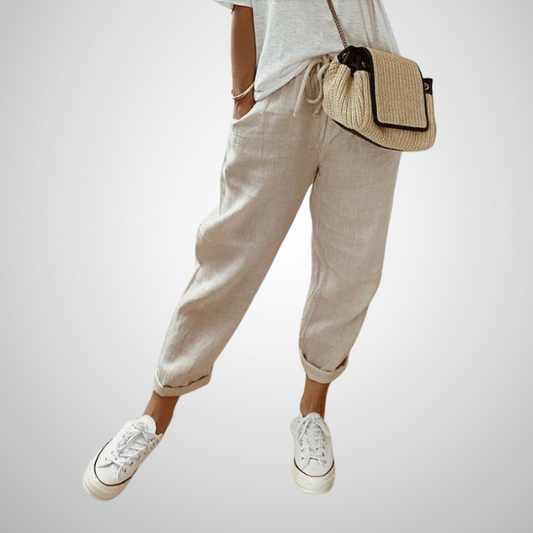 Pantalon En Lin Anti-Transpiration Décontracté & Élégant