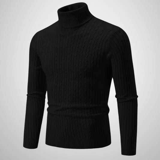 Victor| Pull chaud en maille avec col roulé