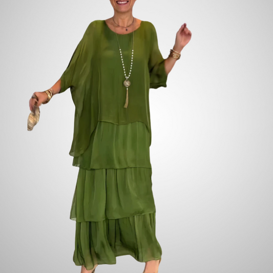 Caroline | Robe Maxi à Col Rond Ample